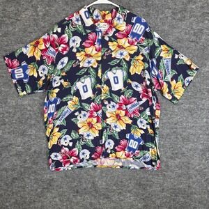 VINTAGE Sun & Turf NFL‎ Dallas Cowboys Button Up Shirt Mens XL Large Hawaiian